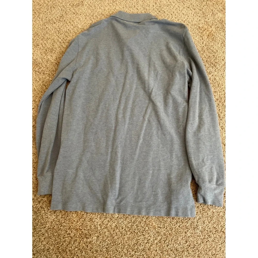 Polo Ralph Lauren Men's Long Sleeve Polo Shirt Small Blue Pique White Pony Logo